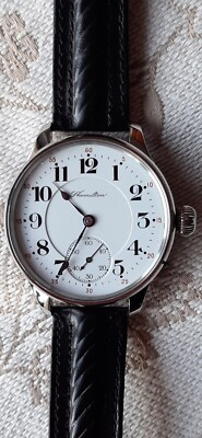 Seltene HAMILTON 993, 21 Rubine konvertierte Taschenuhr 