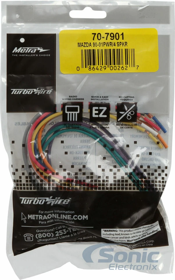 Arnés de cableado Metra 70-7901 para vehículos Mazda seleccionados 1990-up Foto 4 de 4
