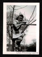 YOUNG LADY IN TREE SKIRT SADDLE SHOES OLD/VINTAGE PHOTO SNAPSHOT- F51