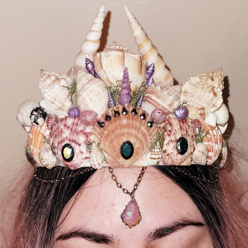 Handmade Sea Shell Queen or Princess Mermaid Crown