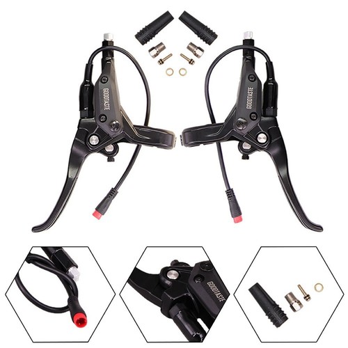 Paire De Leviers De Frein 3-pin Pour Vélo électrique - Alliage Aluminium, Noir, 9.8 Pouces