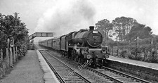 Photo 12x8 Bolton-le-Sands Station, with Down Express Carnforth View SW, t c1962