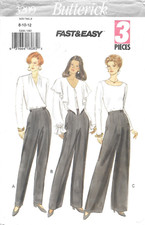 Uncut Butterick Sewing Pattern 3209 Misses Petite Tapered Pants Size: 8-10-12