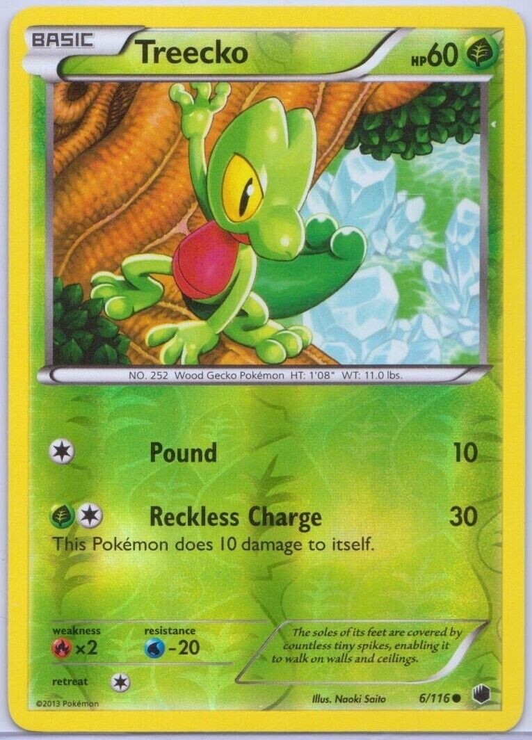 Pokemon - Treecko - 6/116 - Reverse Holo - Plasma Freeze - NM/M