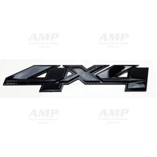 4x4 3D Emblem Fits 2007-2025 Chevrolet GMC Gloss Black 1pc Replaces OEM Decal