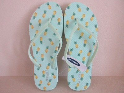 old navy pineapple flip flops