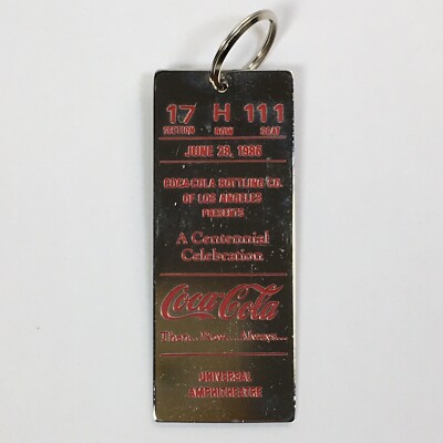Vintage COCA-COLA Centennial Celebration Concert Ticket Keychain
