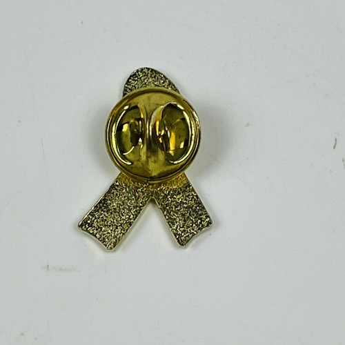 Support Ribbon American Flag Patriotic Pin Support Gold Tone 7 Stars Horizontal - Picture 2 of 3