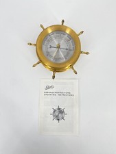 * BAROMETER SCHATZ WETTERMESSINSTRUMENT MESSING STEUERRAD VINTAGE