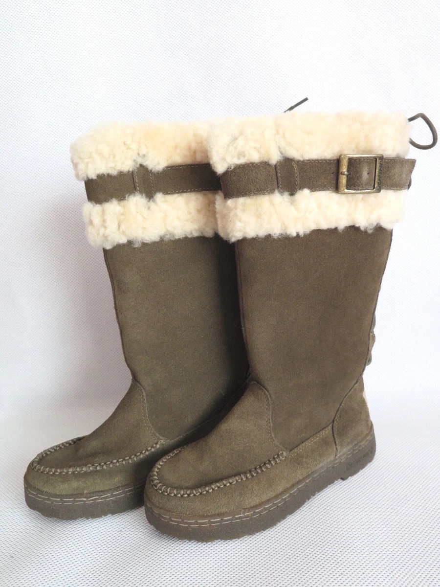 Bearpaw Siren Women Boots Winter Suede Sheepskin Fur Shoes UK 4 US 6 EU 37