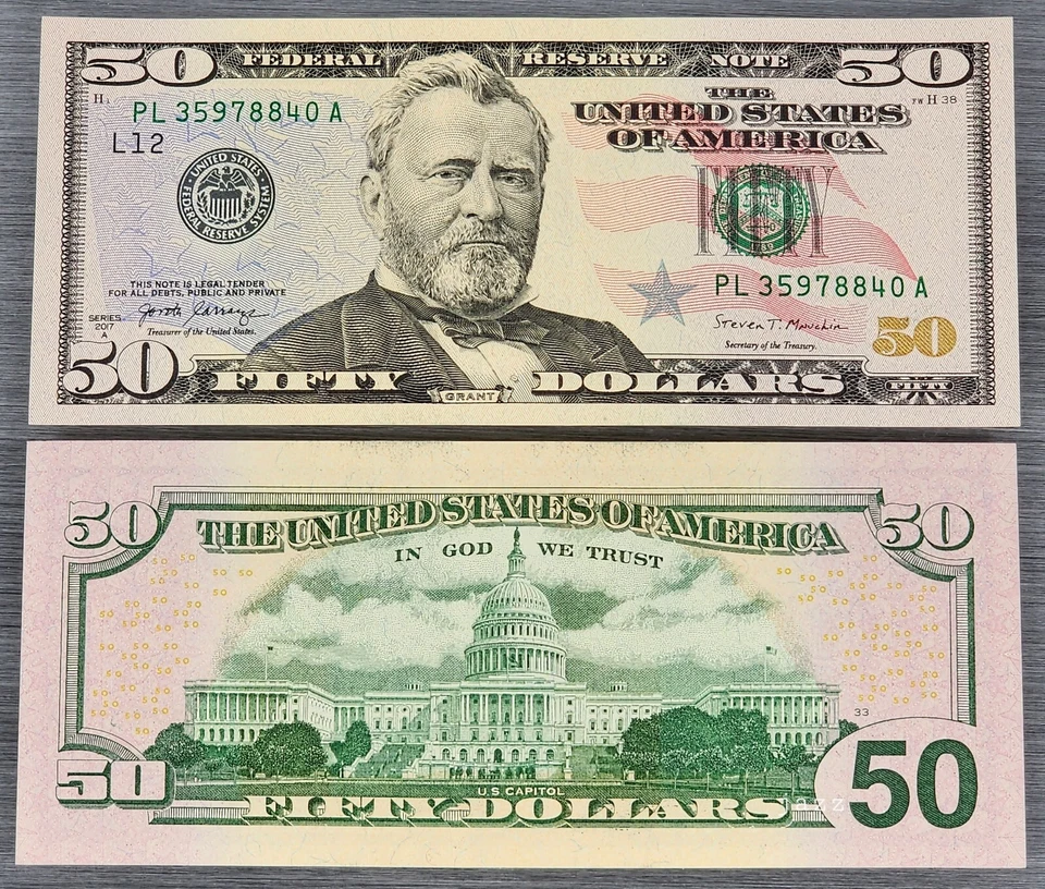 2017A $50 Dollars Bill US Legal Tender Banknote Mint Gem Crisp BEP Strap UNC - Image 2 of 4