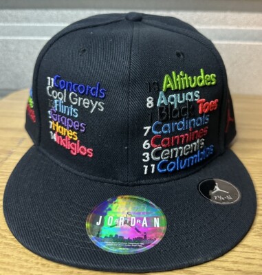 7 5/8 Rare Jordan Retro 1 11 3 4 Kicknames Jumpman Fitted Hat Cap