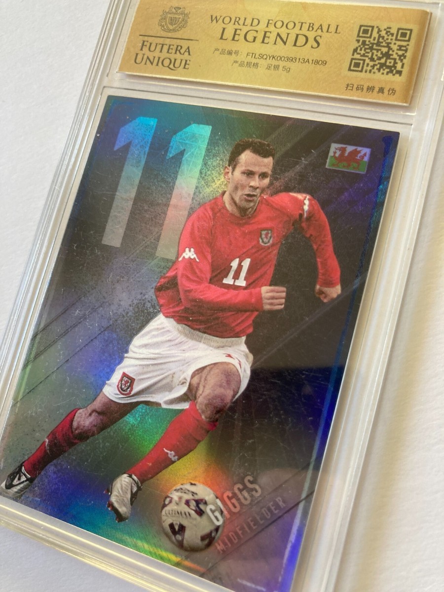 Futera Unique 2018 World Football カードの箱 2018 Futera Unique World Football Legends 5gr Silver-Ryan Giggs
