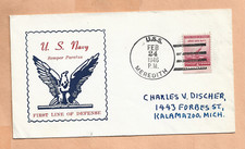 U.S.S. MEREDITH FEB 24,1946 FIRST LINE OF DEFENSE   NAVAL COVER