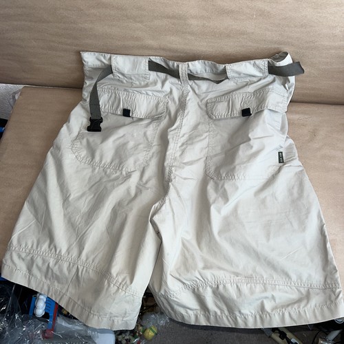 Route 66 Shorts Mens Lightweight Cargo Hiking Quick Dry Beige Belt Size 40 - Picture 2 of 5