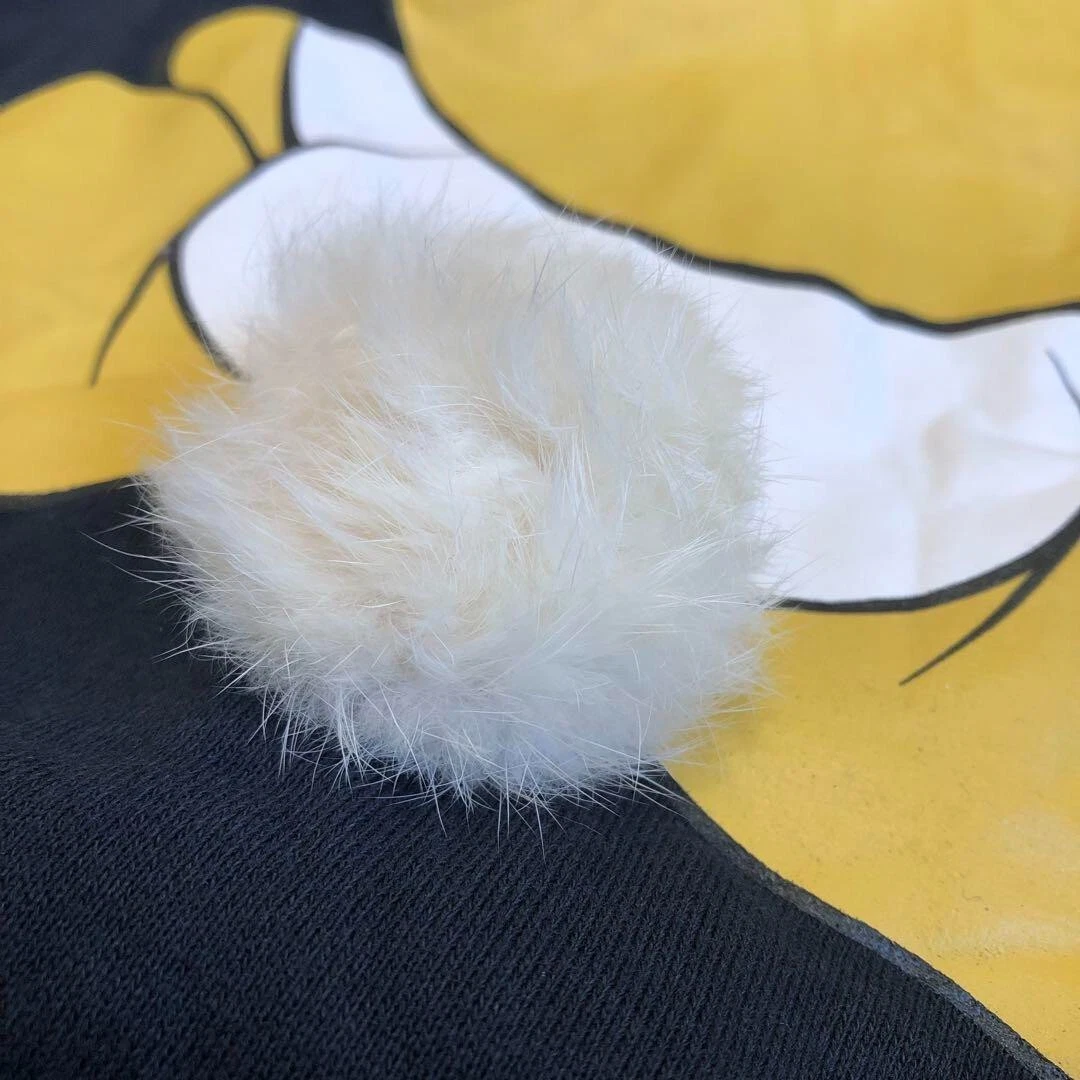 MOSCHINO Couture! x PLAY BOY Felpa con Cappuccio Orsetto Coniglietto 100% Cotone Nero L