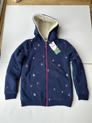 Joules Mädchen Baelyn Borg gefütterter Kapuzenpullover mit durchgehendem Reißverschluss in verschiedenen Größen *neu mit Etikett*