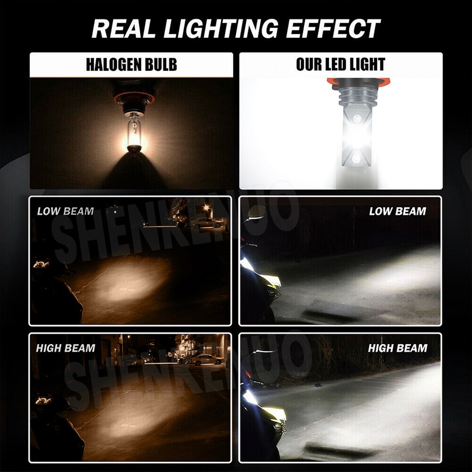 For Chevy Silverado 1500 2500HD 20072015 6K H11 Low Beam LED Headlight