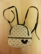 Typo Mickey Mouse kleiner Rucksack creme und goldfarben gepunktet