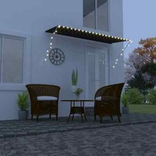 Image of Retractable Awning with LED 300x150 cm Anthracite vidaXL