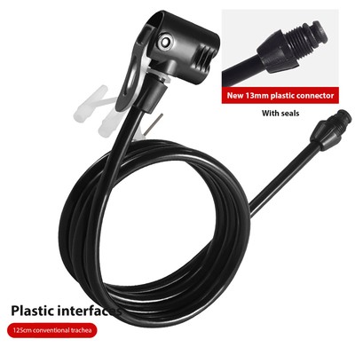 2x Bicycle Bike Tire Air Pump Inflator Replacement Hose Tube Nozzles 125/80CM
