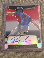 RYAN JENSEN 2019 Leaf Metal Red White Blue Autograph #5/10 CUBS PROSPECT TWINS