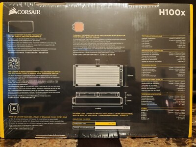Watercooling Corsair H100x RGB Elite - 240mm - Noir - Compatible LGA 1700