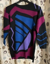 Outlander Ugly Sweater Medium Blue Purple Vintage 1990s