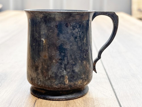 ANTIQUE JAMES DIXON CO SILVER PLATE TANKARD CUP