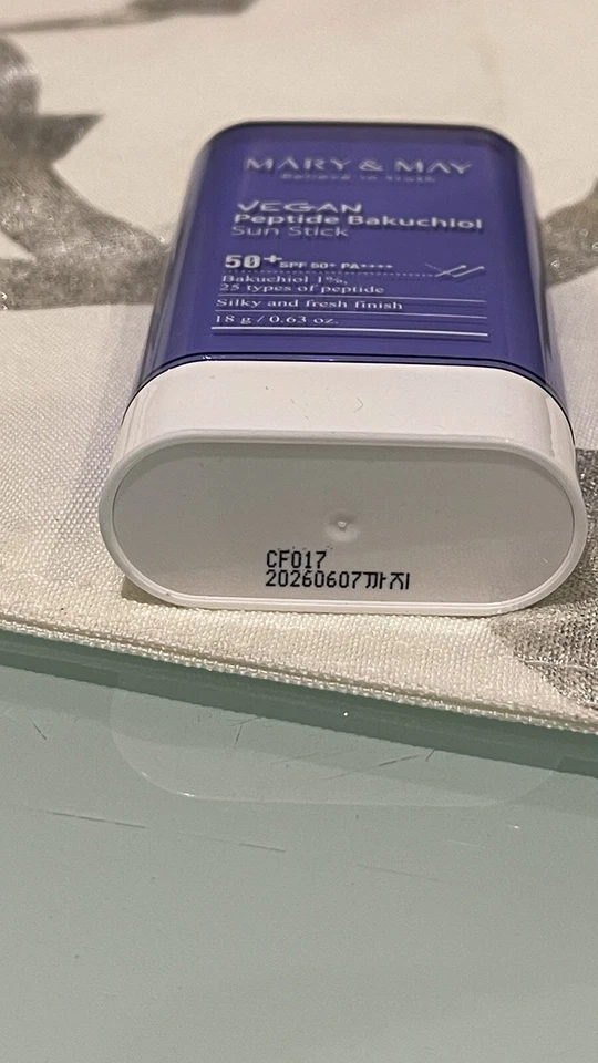 MARY&MAY Vegan Peptide Bakuchiol Sun Stick -pack Of 2 !! 18g Each SPF50+ PA+++ - Image 4 of 4