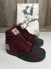 Vintage 1986 NOS RARE Vision Street Wear Skate Burgundy  Shoes Size 12 NIB KIDS
