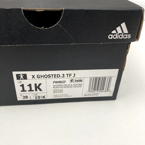 Adidas NEW Ghosted.3 TF J Soccer Cleats - Turf Shoes - Shock Pink Black - 11K - 第 2/8 張圖片