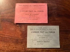LOT 2 UNION MEMBERSHIP CARDS LE SOC AGRICULTURE AVEYRON TARN 1933 and 1934 EO