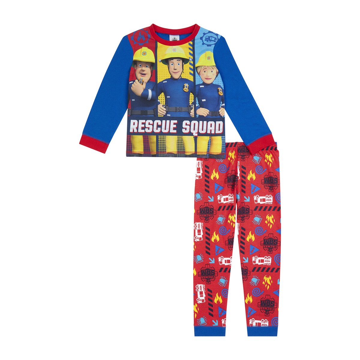 Fireman Sam Boys Long Pyjamas, PJs Ages 18 Months to Years