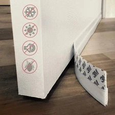 Under Door Draft Stopper, 39" Seal for 2 Pack, White 