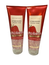 Bath Body Works Strawberry Poundcake Body Cream Pack of 2