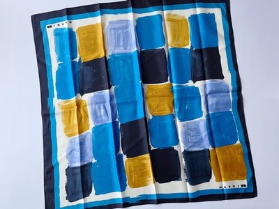 MARNI Uniqlo Silk Furoshiki Scarf Blue NEW