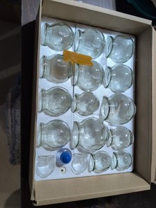 Professional Glass Cupping Therapy Set & Gua Sha Tool 14 Cups New