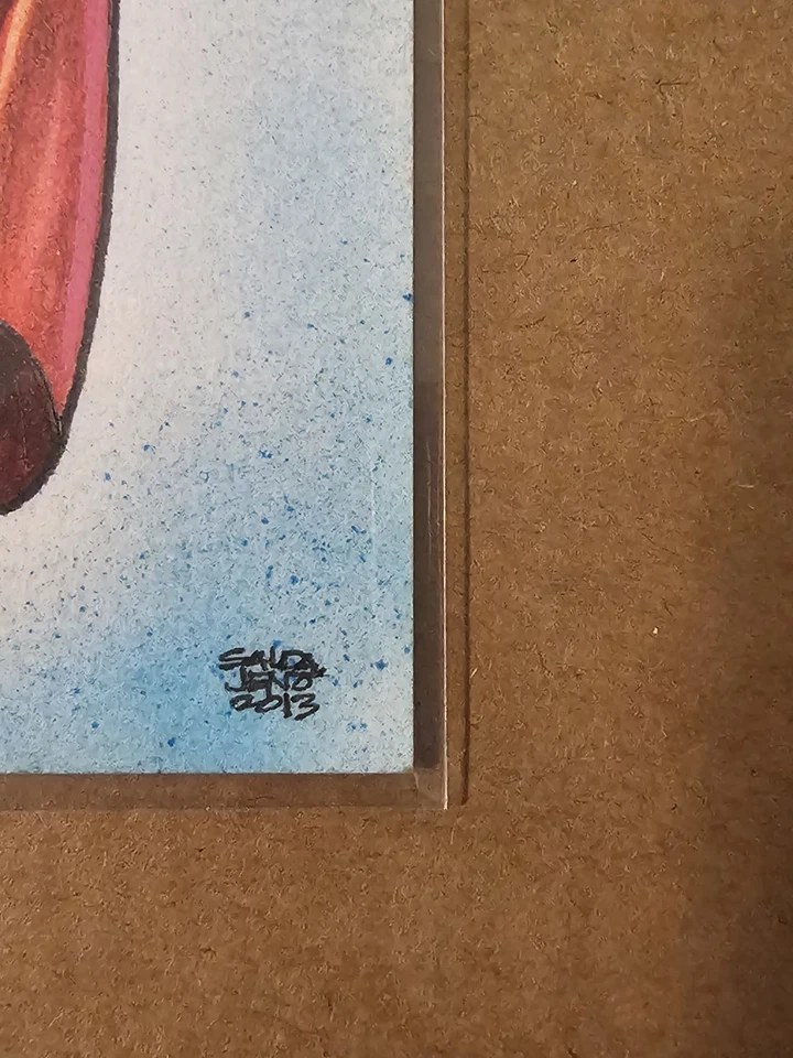 2014 Cryptozoic DC Comics Epic Battles Superman Sketch Card AP Saldajeno 1/1 - Image 2 of 3