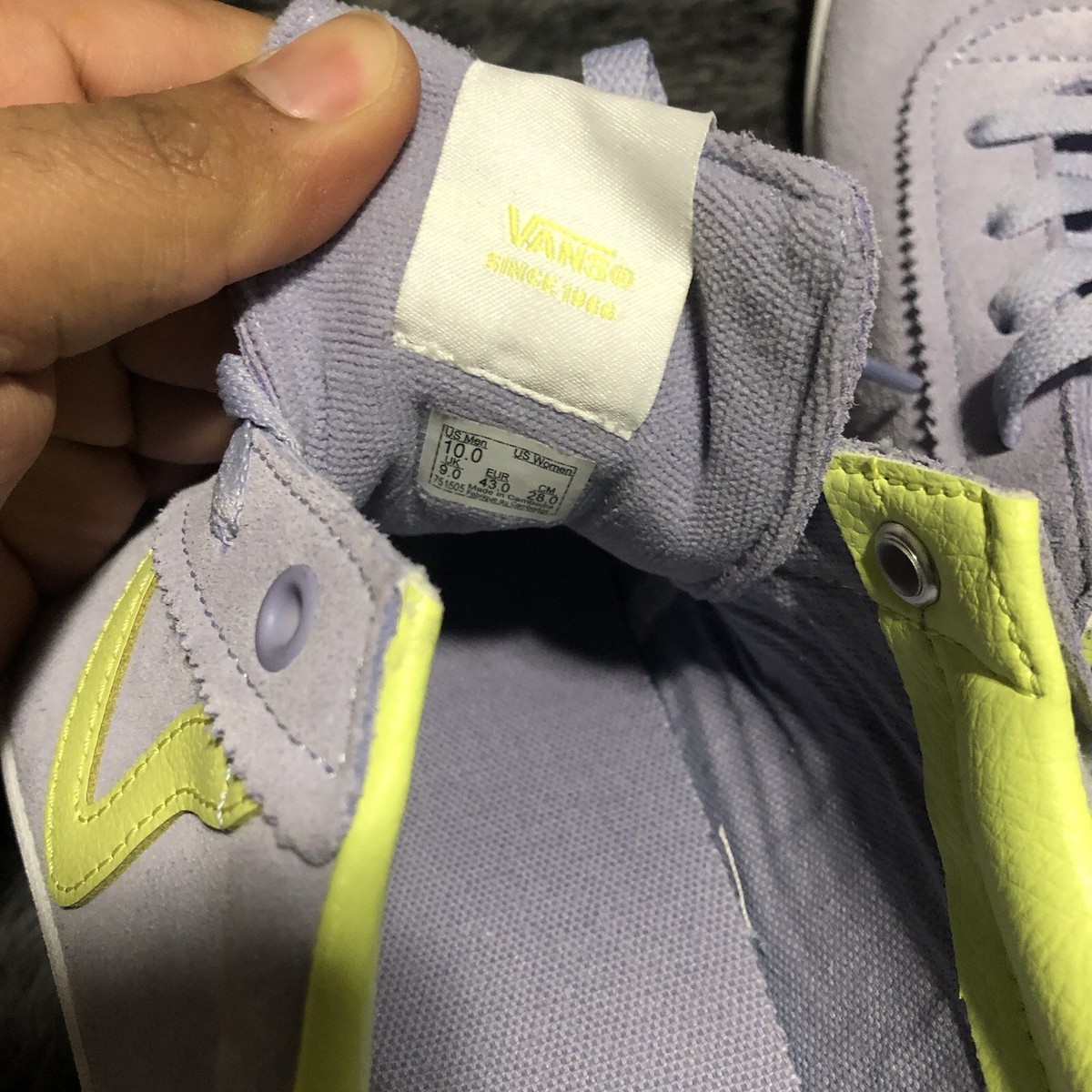 VANS Men\'s Sport Low Caramella Lavender Lime Green Suede Shoes, Size 10, 751505 Vans Sport Low Caramella Lavender Suede Mens | Mercari main image 2