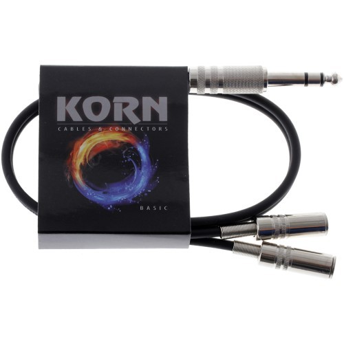 Кабель KORN Kabel ECO Adapterkabel 1x Klinke st 2x Mini Klinke mono Neu 1890₽