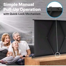 Pyle 40" Projector Display Screen Pull-Out Style 32'' x 24'' Theater Classroom