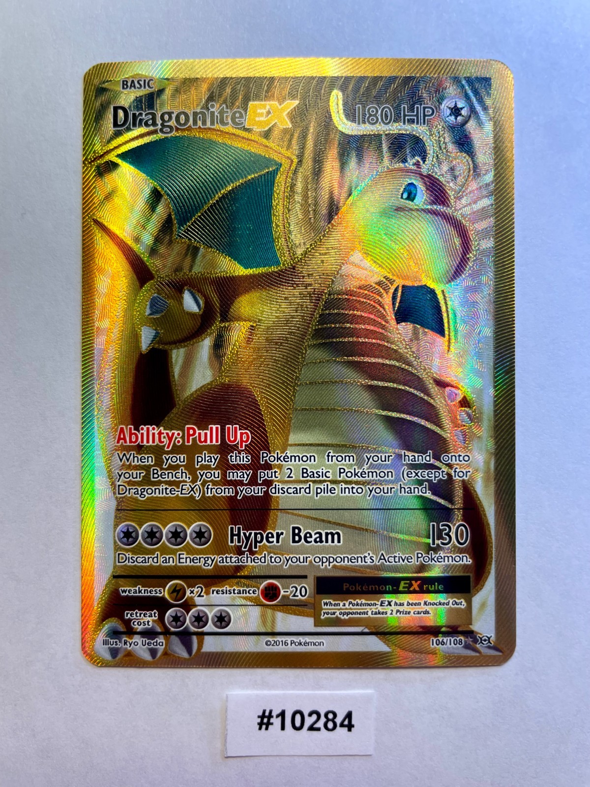 Dragonite EX 106/108 - 2016 Pokemon XY Evolutions - Full Art Ultra Rare Holo NM