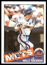 1985 Topps #677 Wally Backman In Person Signed Auto 66614