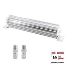 Aluminum Finned Transmission Oil Cooler 12 Dual Pass - Universal 12 Dual Pass Aluminum Finned Transmission Oil Cooler 12 Dual Pass - Universal 12 Dual Pass