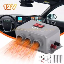 Interior Heater 12V 800W Dual Gear 3 Hole Compact Car Demister Winter Fast Heat