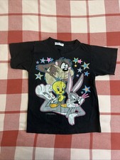 Vintage 1991 Single Stitch Taz Tweety Bugs Warner Bros Kids Tshirt