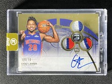 2025-26 Topps Three 3 Chaz Lanier #RPH-CL 3 Triple Patch RC Auto Gold RPA /10
