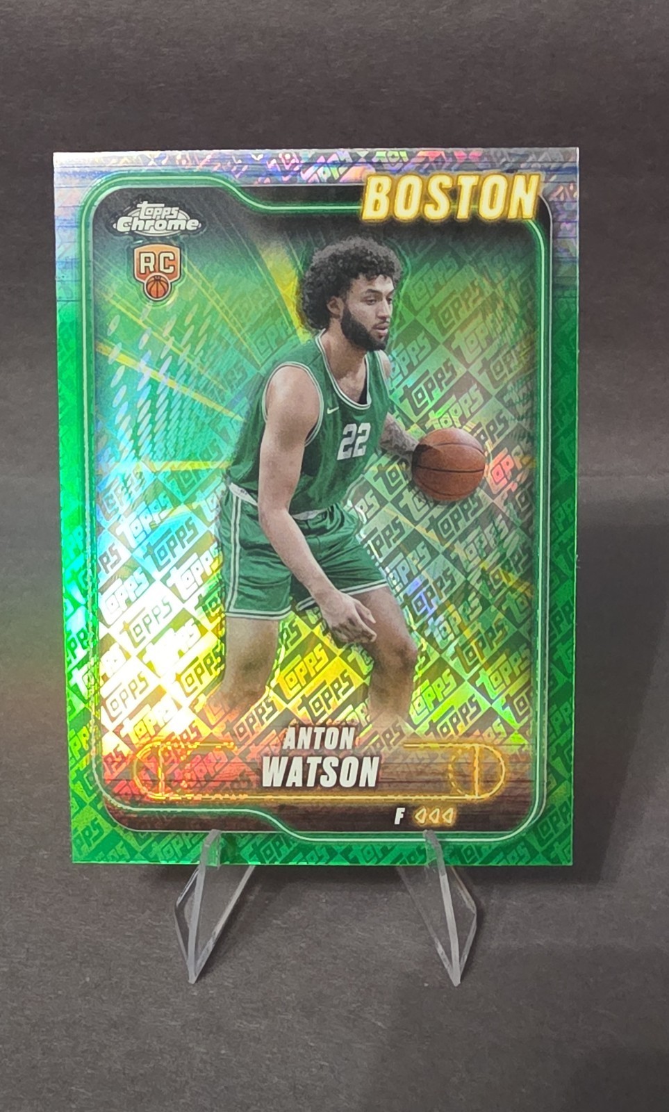2024-25 Topps Chrome - Anton Watson #107 Green Topps (RC)