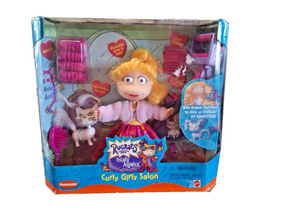 Vtg. Mattel Rugrats Totally Angelica Curly Girly Salon Sealed 1999